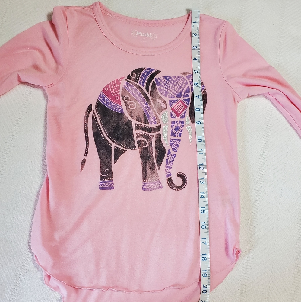 Mudd Elephant Print Shirt, Girl's 10 - Picture 5 of 6